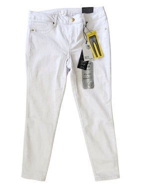 1822 White Denim Jeans Stretch Cotton Blend NWT Size 12